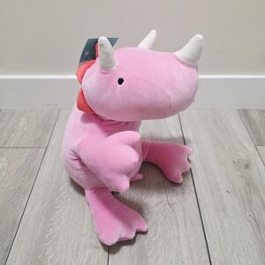 Bright Pink Dinosaur Weighted Plush Throw Pillow - Pillowfort